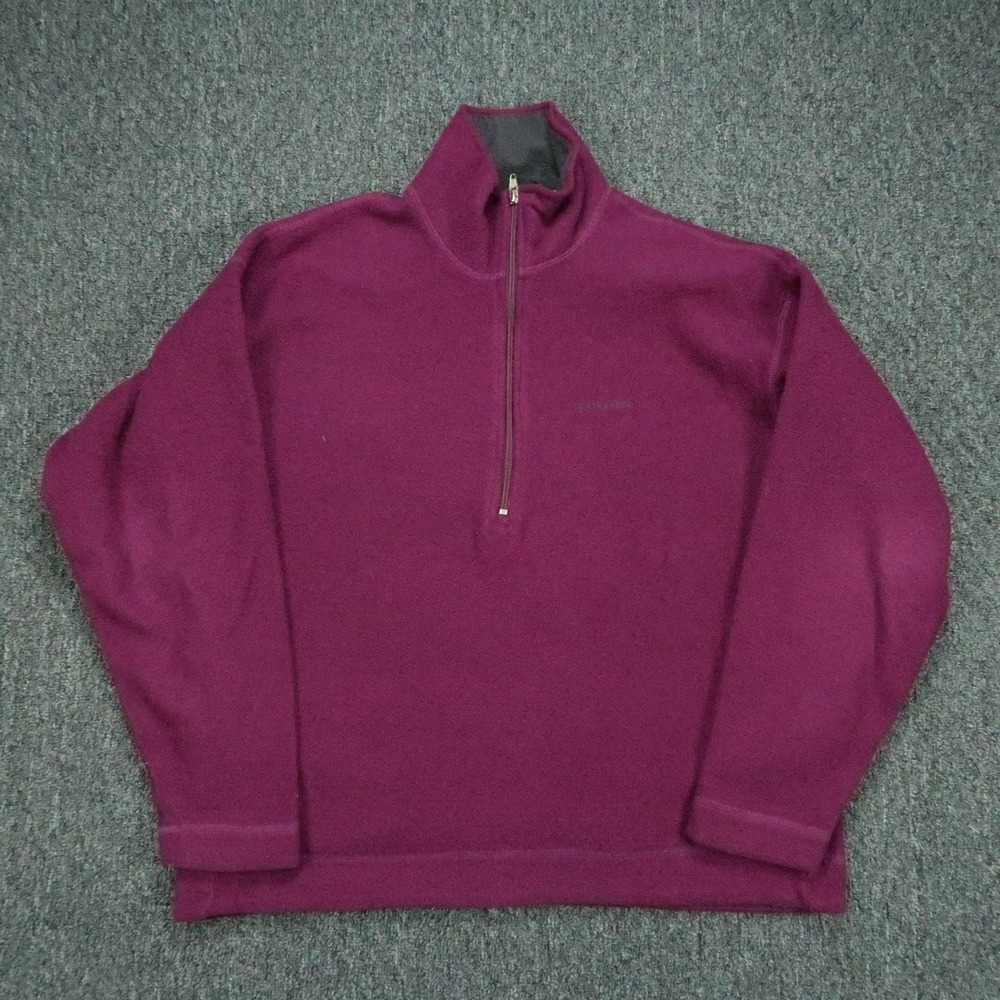 VINTAGE Patagonia Pullover Mens Medium Red Purple Fleece Half Zip Outdoor USA